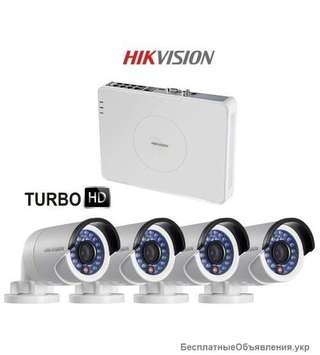 Комплект Turbo HD Видеонаблюдения Hikvision DS-J142I/7104HGHI-E1