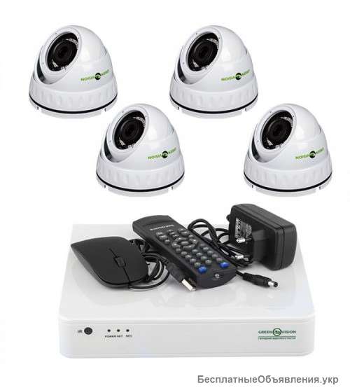 Комплект Видеонаблюдения Green Vision GV-K-L06/04 720P