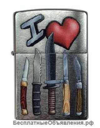Зажигалка Zippo I Love Knives