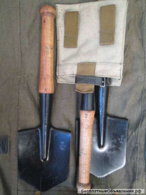 Крепкие армейские лопатки с чехлом (клеймо 1985-86 год)