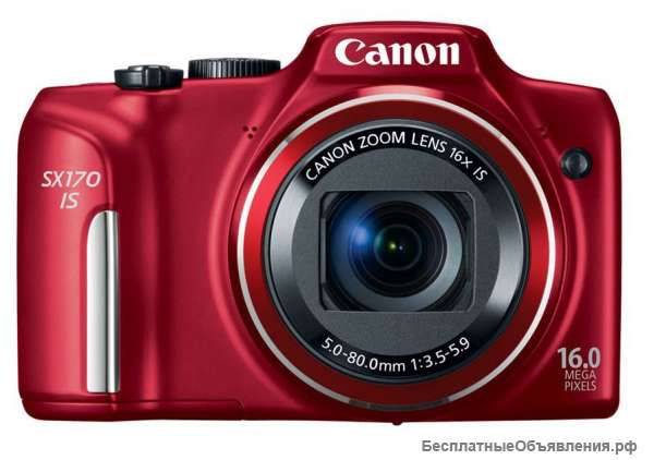 Цифровой фотоаппарат Canon PowerShot SX170 IS Red