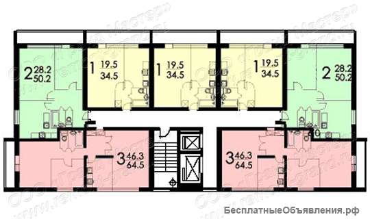 1-комнатная квартира, 36 м²