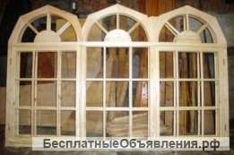 Изготовим террасные и верандные рамы, арочные деревянные окна