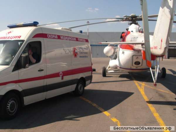 Медицинская транспортировка больных чартерным самолетом, вертолетом или регулярными рейсами