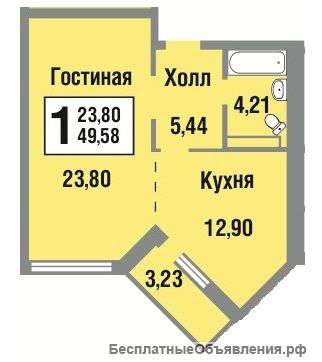1-к квартира, ЖК "Татьянин Парк"