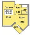 1-к квартира, ЖК "Татьянин Парк"