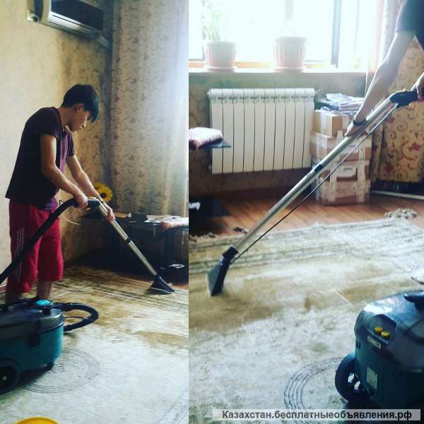 Уборка квартир и офисов, химчистка ковров и мягкой мебели на дому в Алматы