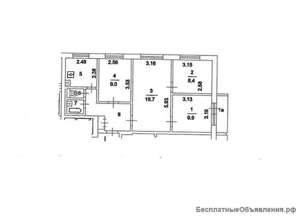 Офис с мебелью 62,6 м.кв