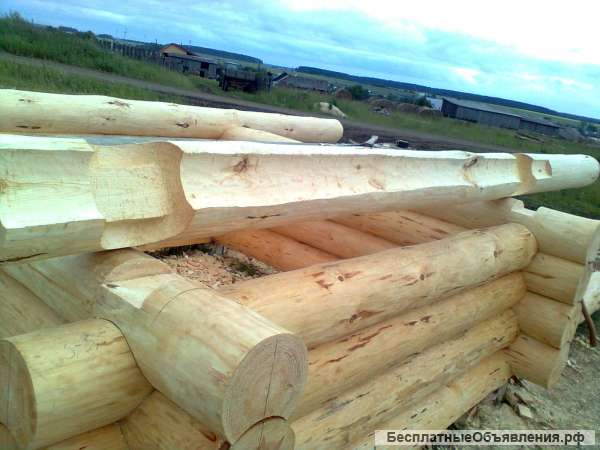 Изготовим срубы ручной рубки из зимнего леса