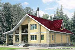 Проект каркасного дома с гаражом