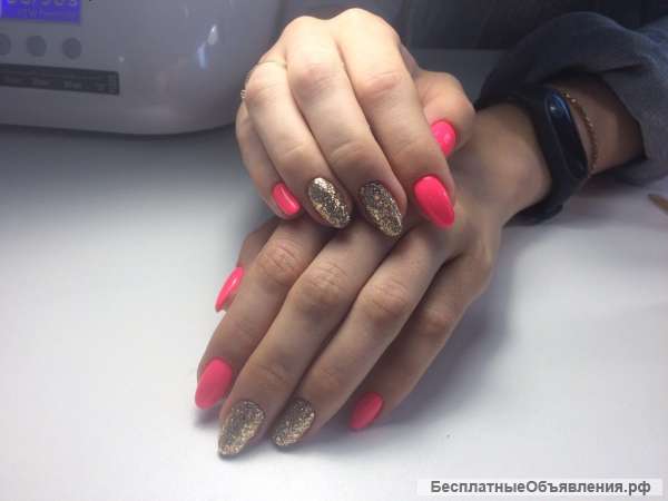 Комбинированный маникюр + гель-лак