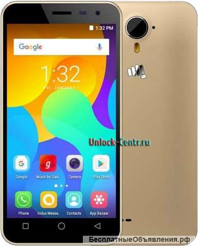Разблокировка / разлочка смартфона Micromax Canvas Pace Q415 кодом NCK