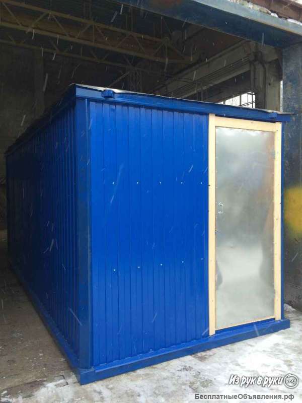 Блок контейнер с синим полимером