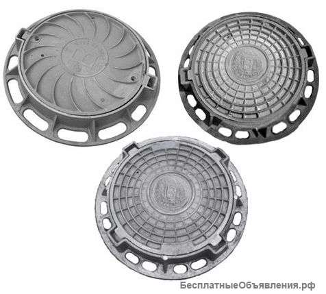 Люк чугунный легкий для смотровых колодцев