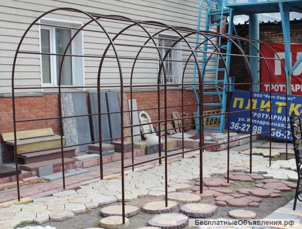 Цветочная арка тоннельного типа