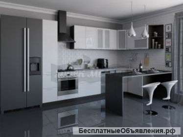 Угловая кухня Валерия-М-02 Белый глянец