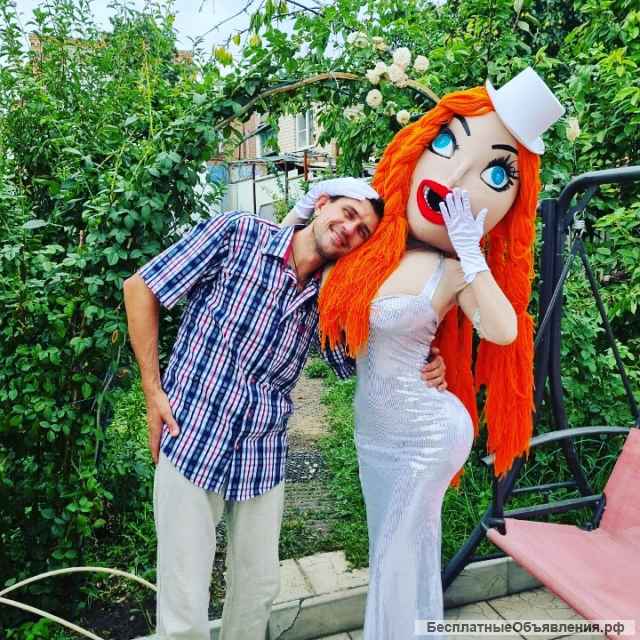 Шуточный стриптиз от ростовой куклы