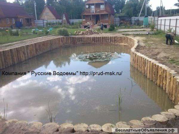 Укрепление берего лиственницей