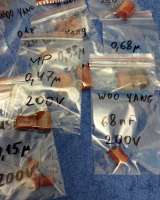 Полипропиленовый пленочный конденсаторы на 160V 200V КРАСНОКОРИЧНЕВЫЕ ДЕМОНТАЖ оригинальные