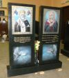 Памятники. Цветные изображения на граните.