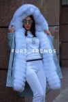 Пошив парок, шуб, пальто, жилетов с аукционного меха Saga Furs песец, чернобурка, лиса, норка