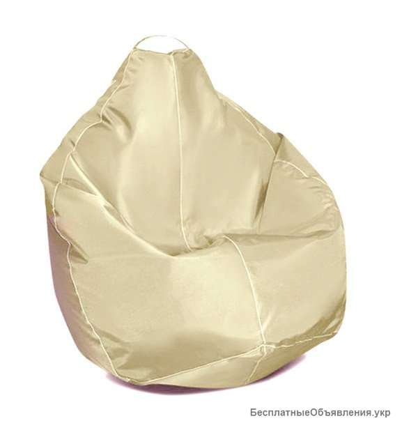 АКЦИЯ Бежевое кресло-мешок груша 100*75 см из ткани Оксфорд