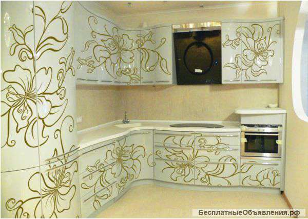 Кухни с узорами и фотопечатью