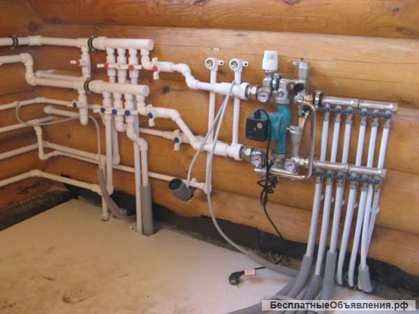 Монтаж системы отопления и водоснабжения. Канализация
