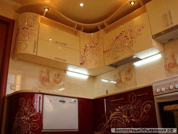Кухни с узорами и фотопечатью