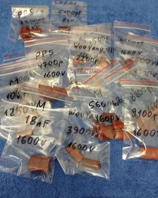 Полипропиленовый пленочный конденсаторы на 1600V 2000V КРАСНОКОРИЧНЕВЫЕ ДЕМОНТАЖ оригинальные