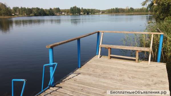 Дача на берегу озера в Белорусии. Живописное место