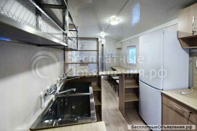 Вагон-дом столовая на 12 мест с кухней «Торос»