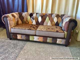 Диван честер мини печворк ткань