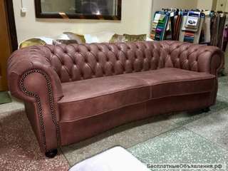 Диван Chester Lux в коже с эффектом старения