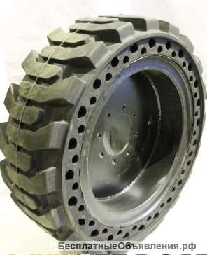 Шины цельнолитые 12-16.5 (33*12-20) на дисках для погрузчика bobcat