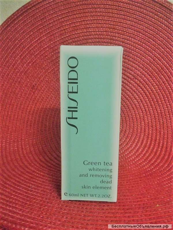 Shiseido green TEA очищающий пилинг для лица