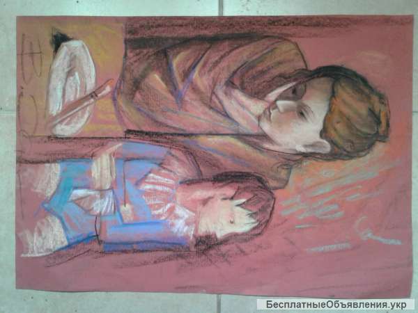 Картина, пастель, бумага