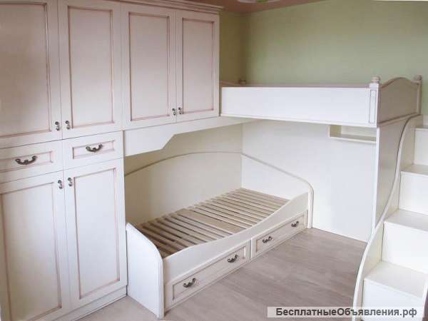 Детские кровати, спальни из массива дерева под заказ