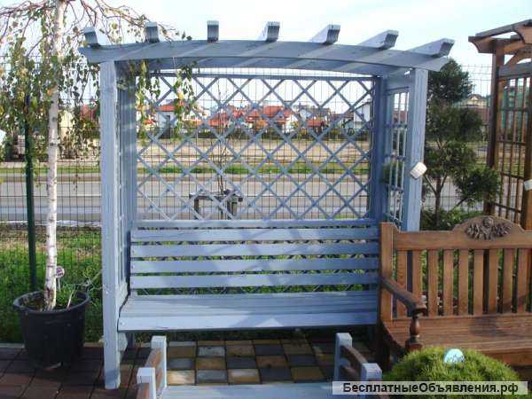 Беседки, качели, перголы, мостики из дерева под заказ