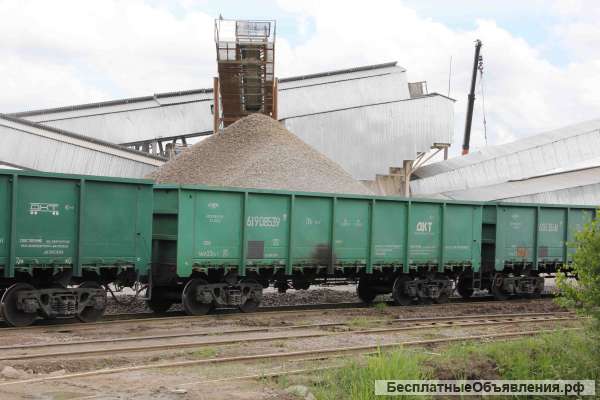 Щебень с доставкой по России ж/д транспортом от 420 тонн