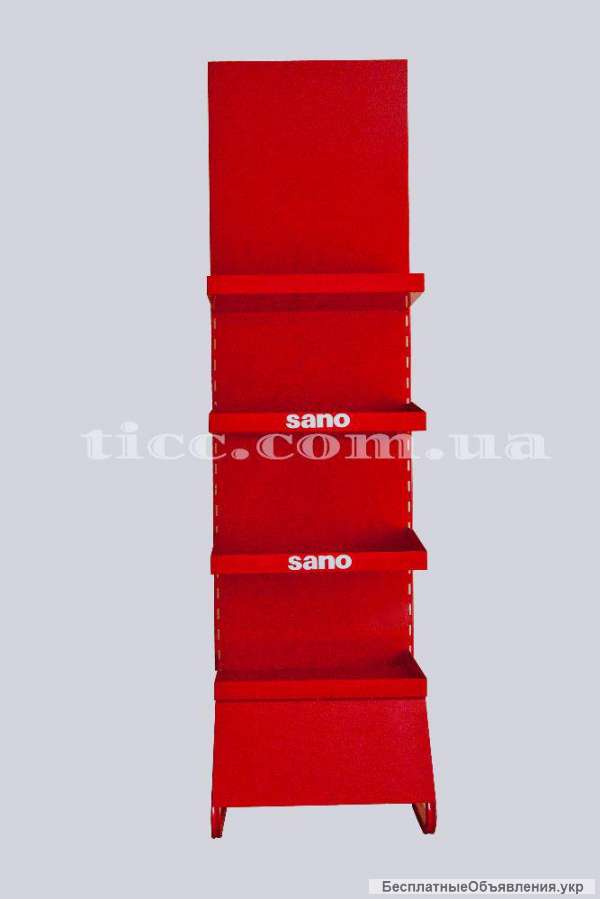Брендовый стеллаж рекламный