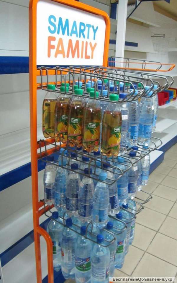 Брендовый стеллаж рекламный