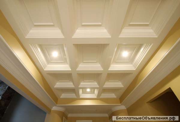 Кессонный потолок. оформления и монтаж