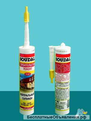 Герметик нейтральный Neutral Silicone 280 мл SOUDAL СЕРЫЙ