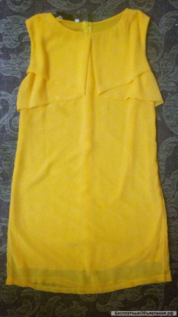 Платье шифоновое желтое
