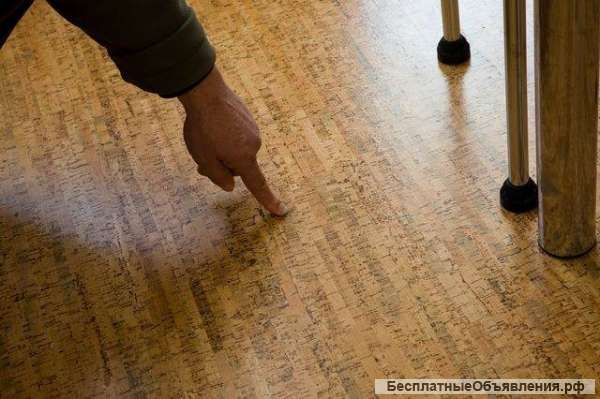 Укладка пробковых покрытий