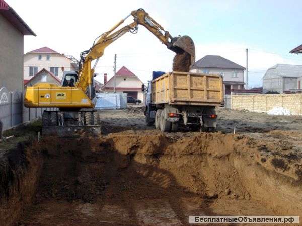 Разработка котлованов, траншей, выемка грунта