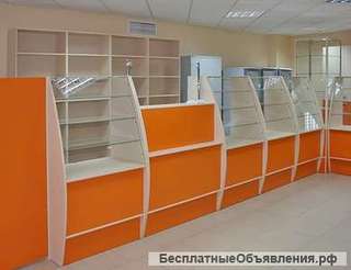 Торговое оборудование: витрины, прилавки, стеллажи, вешала