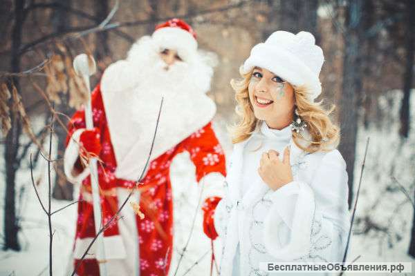 Дед Мороз с балалайкой и Снегурочкой на дом