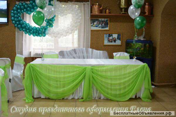 Оформление воздушными шарами, оформление свадеб